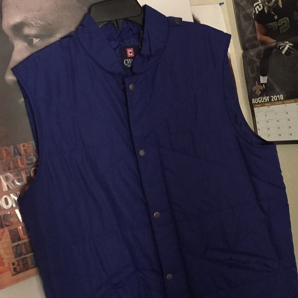 Chaps zip and button vest